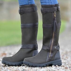 Dublin Erne Boots Women's Size 7 Khaki Knee High Riding Boot Leather